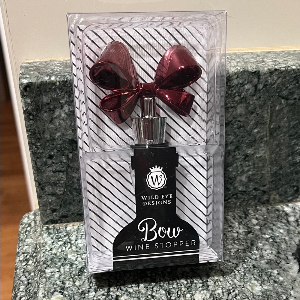 Red Bow Wine Stopper